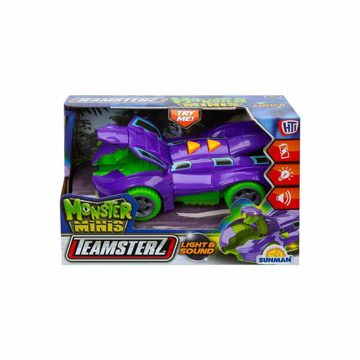 Teamsterz Monster Minis Sesli ve Işıklı Araba - Mor Yılan | Toyzz Shop