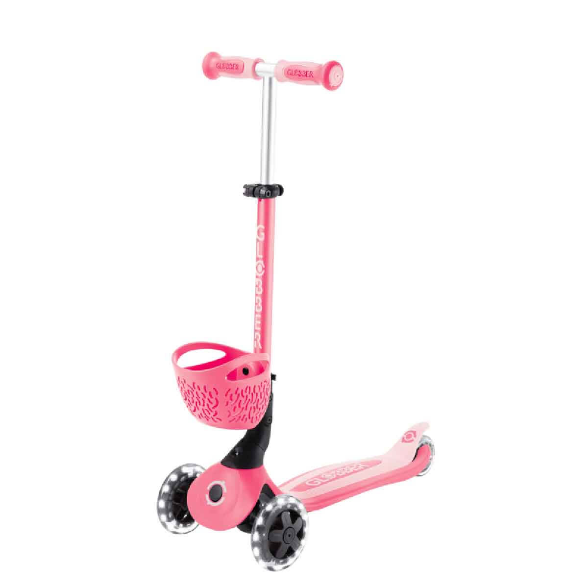 3in1 Globber Go Up Baby 360 Katlanabilir 3 Tekerlekli Işıklı Pembe