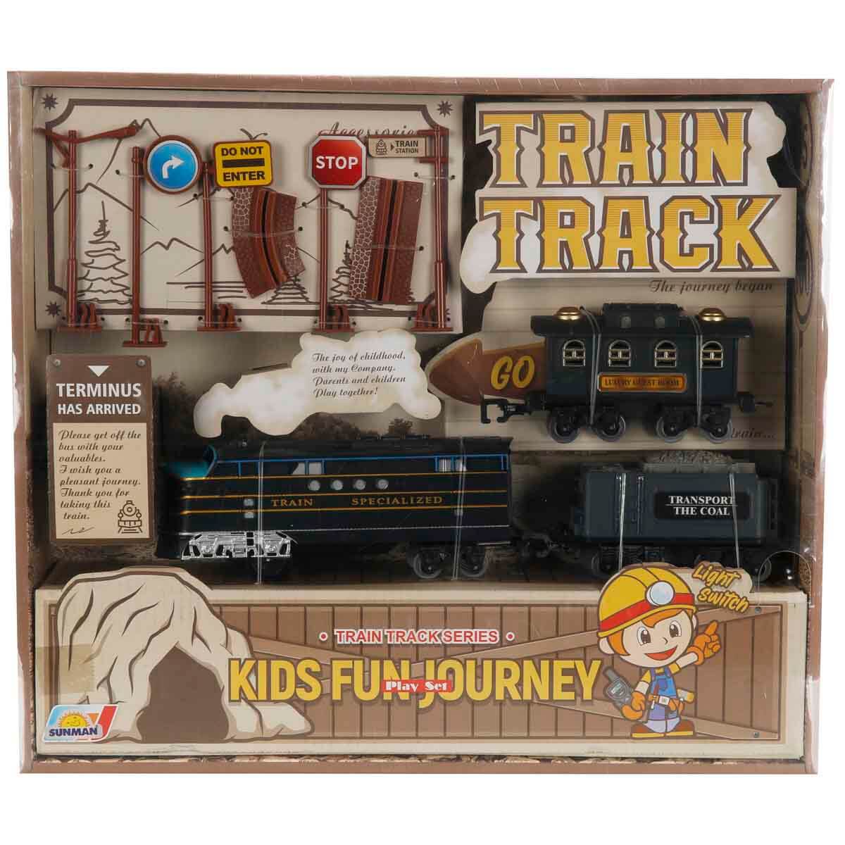 Sesli ve Işıklı Tren Oyun Seti - Kahverengi Tren | Toyzz Shop