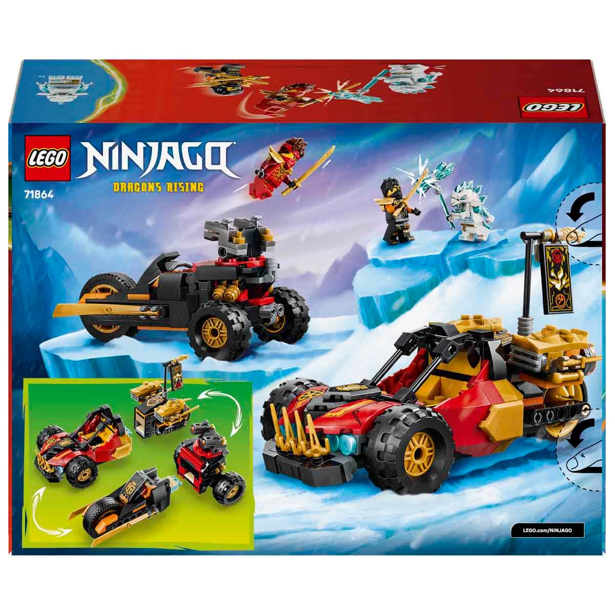 LEGO NINJAGO Kai ve Cole'un Birleşen Araçları 71864 - 7 Yaş ve
