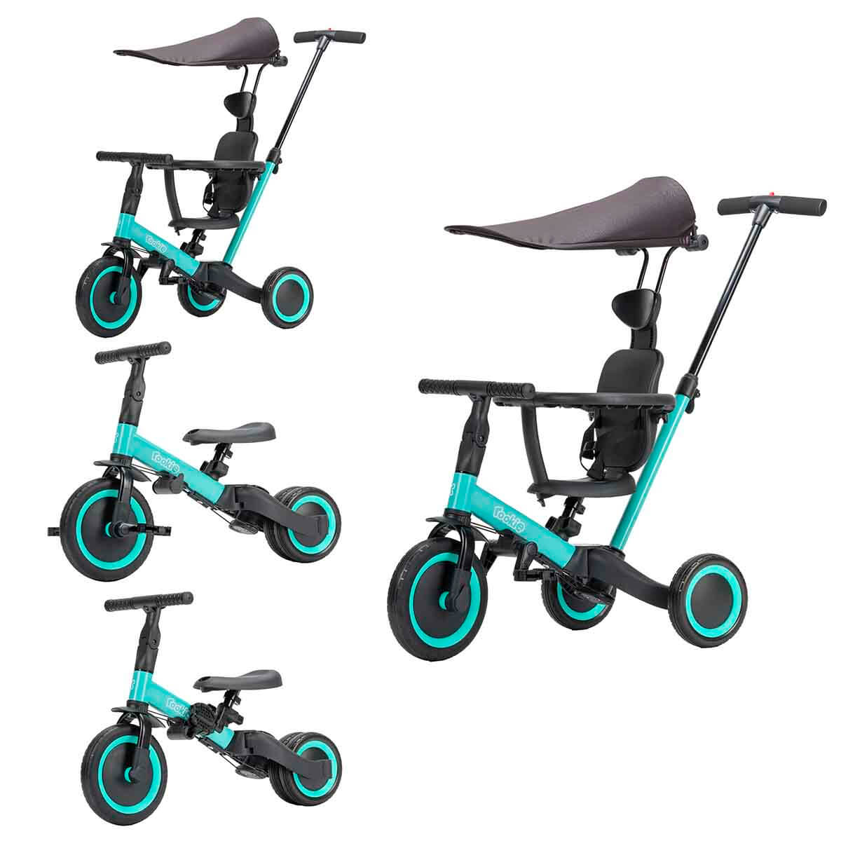 4in1 Gokidy Rookie 3 Tekerlekli Mavi Bisiklet | Toyzz Shop