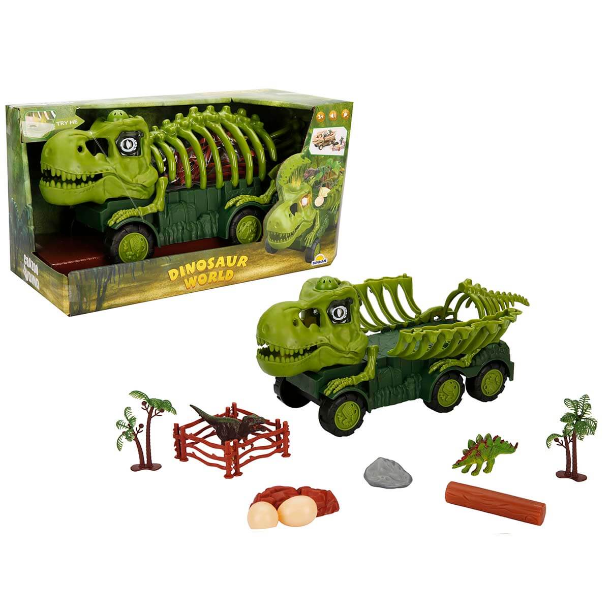 チャーリーページ Crazoo Dinosaur World Sesli ve Işıklı Dinozor Taşıyıcı - Krem