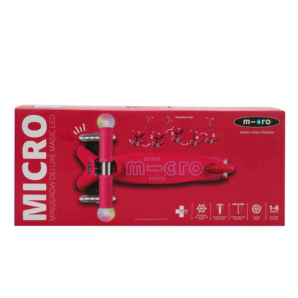 4in1 Micro Mini2Grow Deluxe Magic 3 Tekerlekli Işıklı Pembe