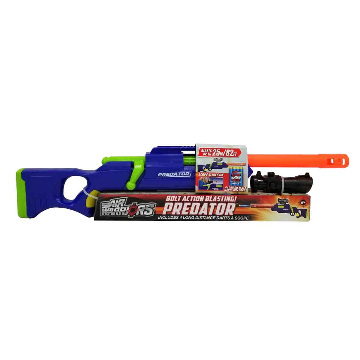 Air Warriors Predator 4 Mermili Sünger Dart Atan Silah - Yeşil
