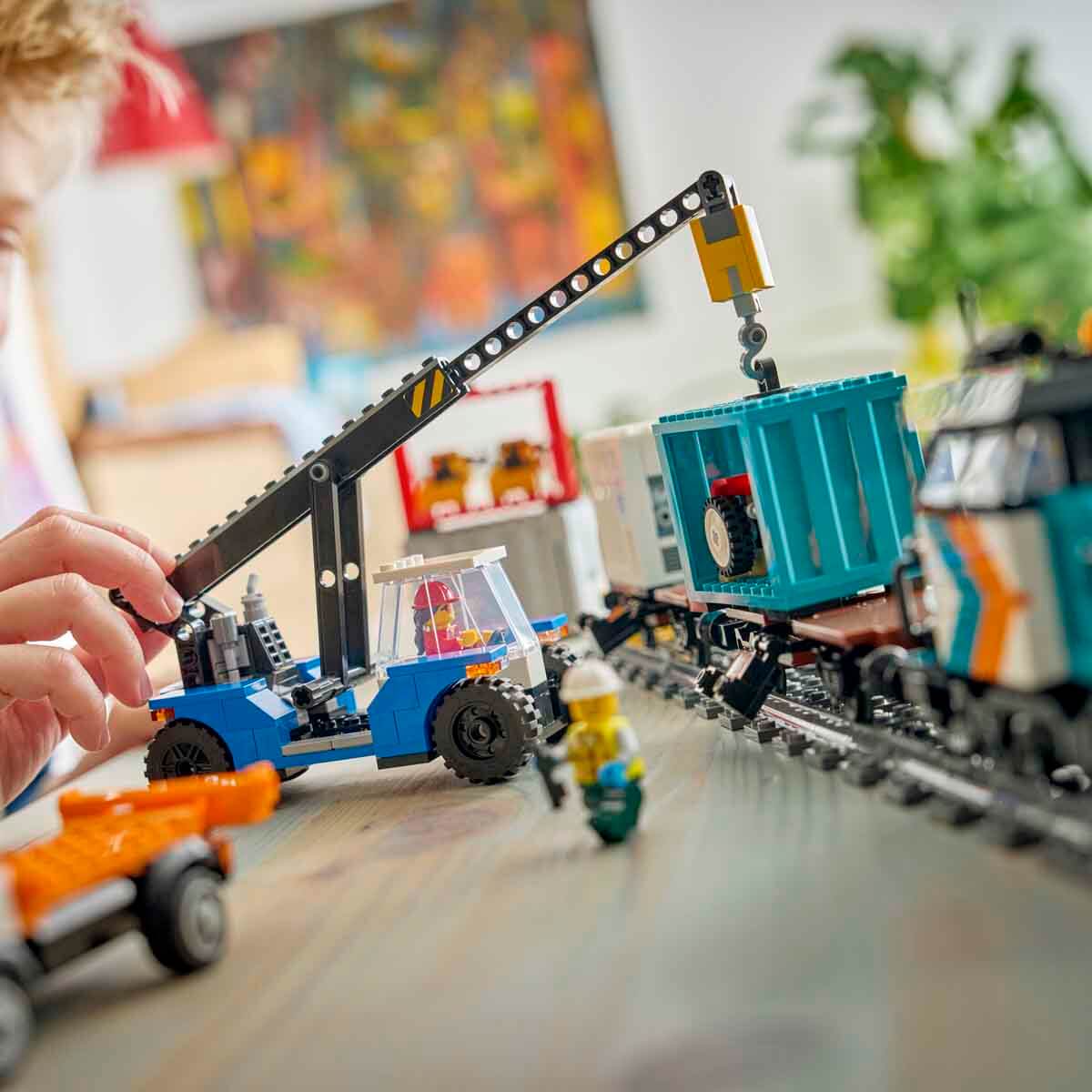 LEGO City Vinç ve Kamyonlu Liman Yük Treni – 60509 (803 Parça