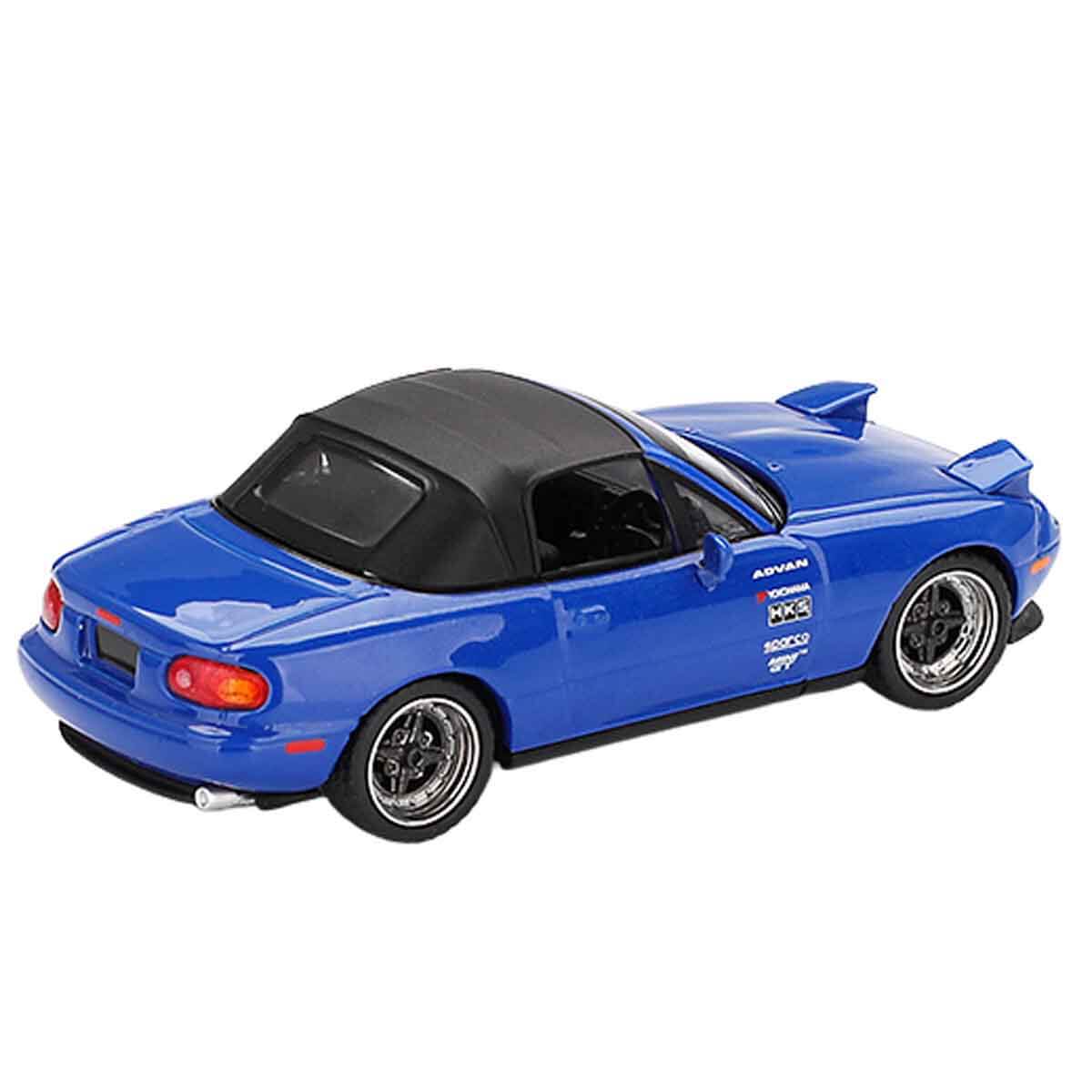 1:64 Mini GT Mazda Miata MX-5 (NA) Tuned Version Dark Blue Diecast