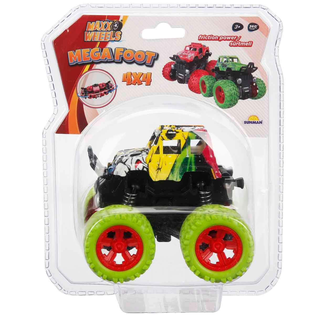 Maxx Wheels Big Foot 4x4 Sürtmeli Araba - Turuncu Tekerlek Turuncu