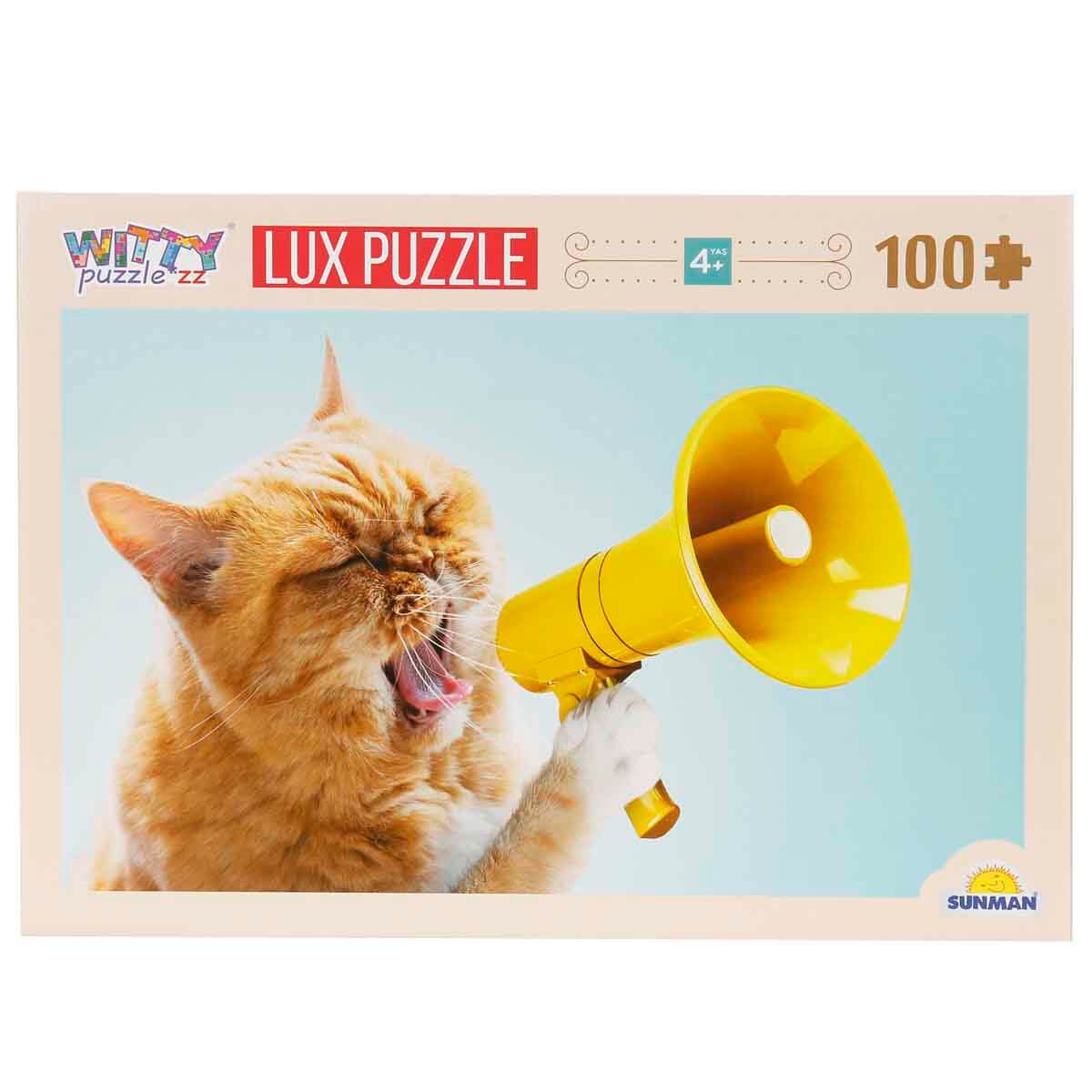 undefined - ad017_100_Parca_Puzzle_Megafon_Tutan_Sevimli_Kedi.jpg