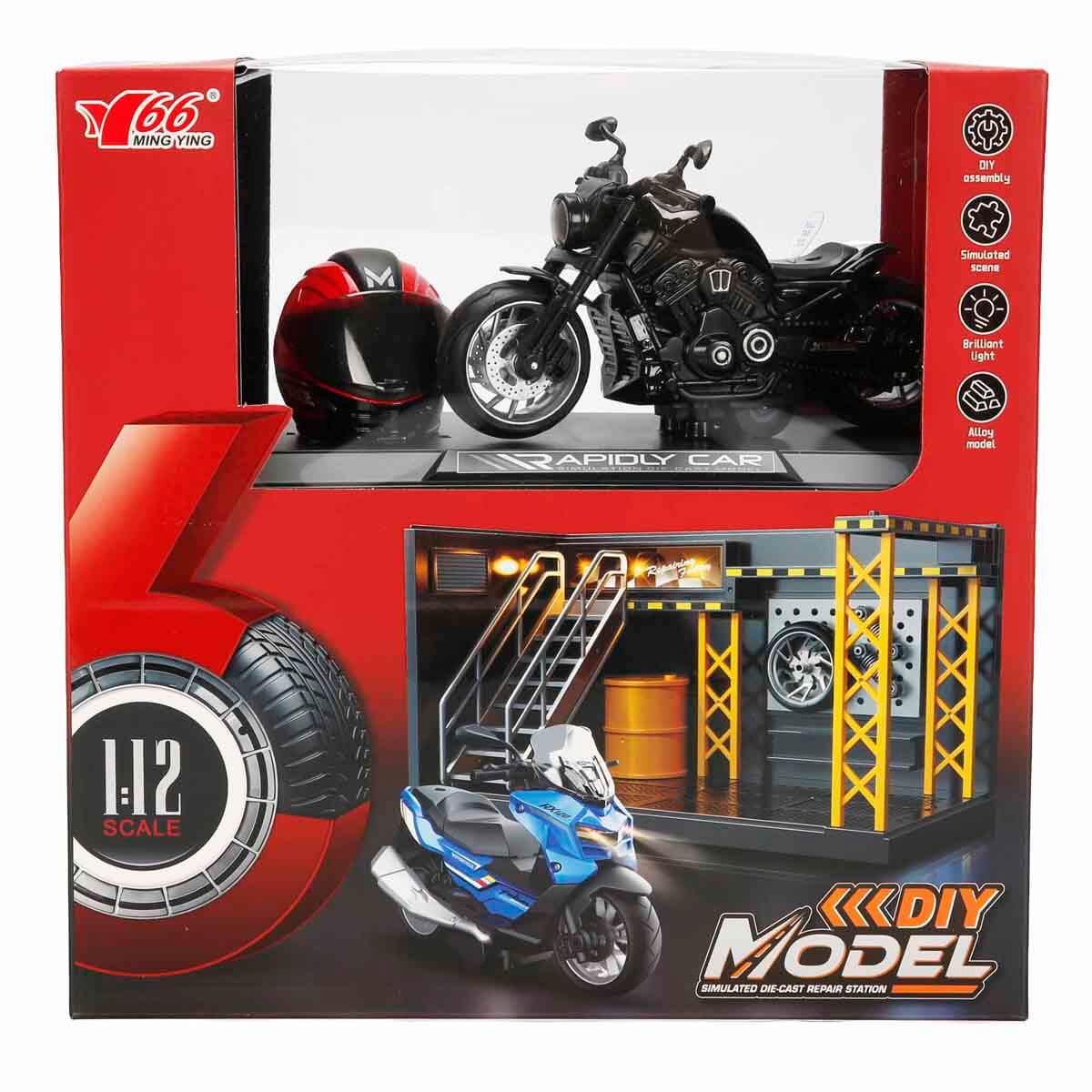 1:12 Sesli ve Işıklı Harley Wolverine Die Cast Çek Bırak