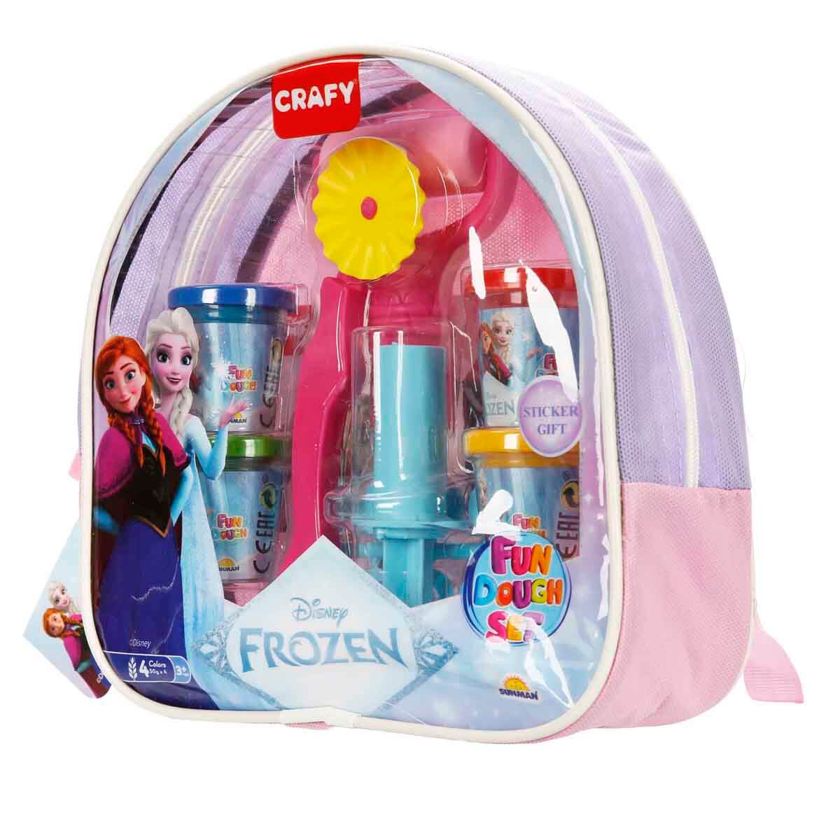 Crafy Frozen Sırt Çantalı Oyun Hamuru Seti 200 g 18 Parça | Toyzz Shop