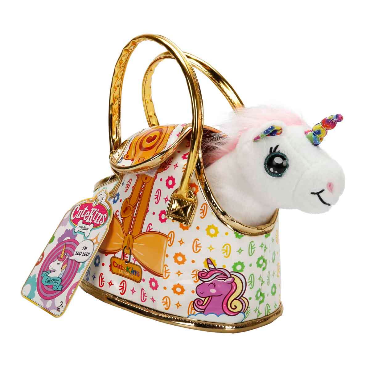 Cutekins Taşıma Çantalı Peluş Unicorn Lou Lou | Toyzz Shop