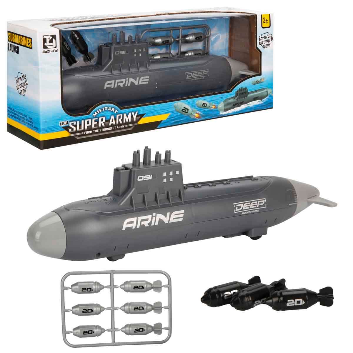 SUPER MINIPLA PANZER GUST WINGAL ZEE ２箱 T073 Denizaltı Savaş Gemisi - Açık Gri | Toyzz Shop