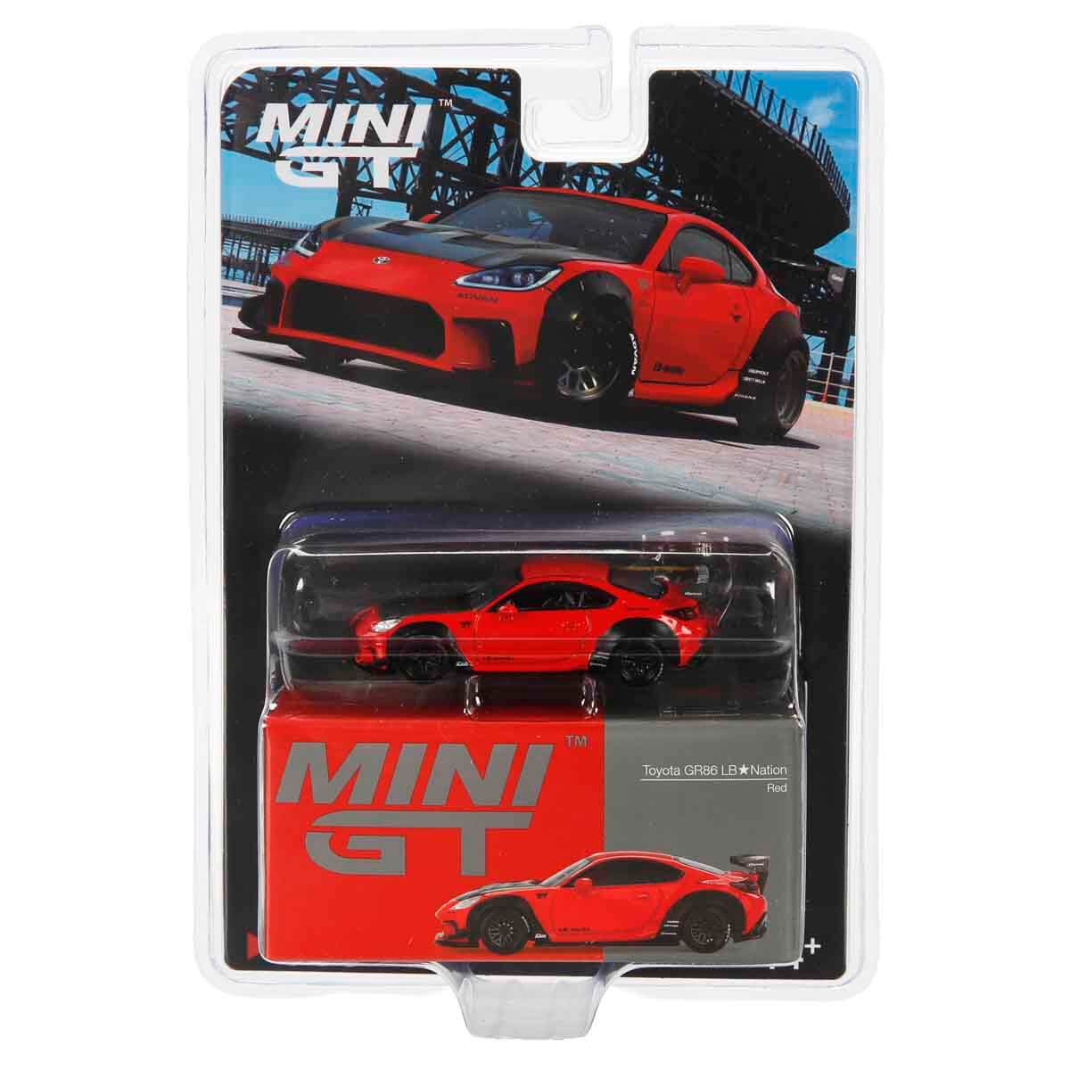 1:64 Mini Gt Toyota GR86 LB Nation Red Diecast Model Araba | Toyzz