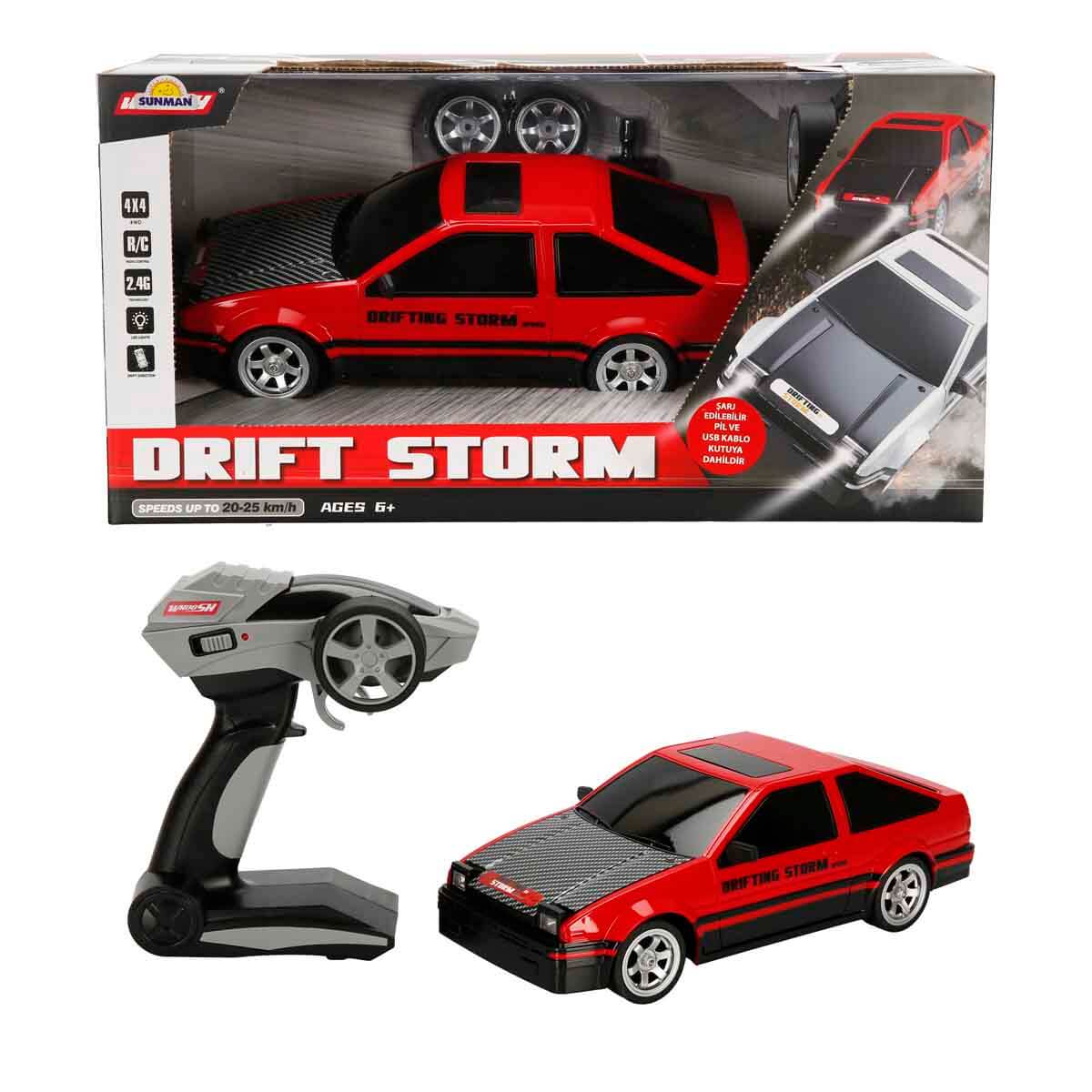 1:16 Drift Storm Işıklı USB Şarjlı Uzaktan Kumandalı 4x4 Araba