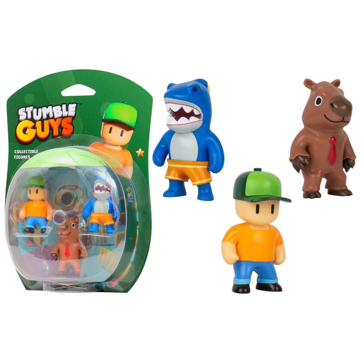Stumble Guys 3'lü Figür Seti - Veloci T - Captain Noheart