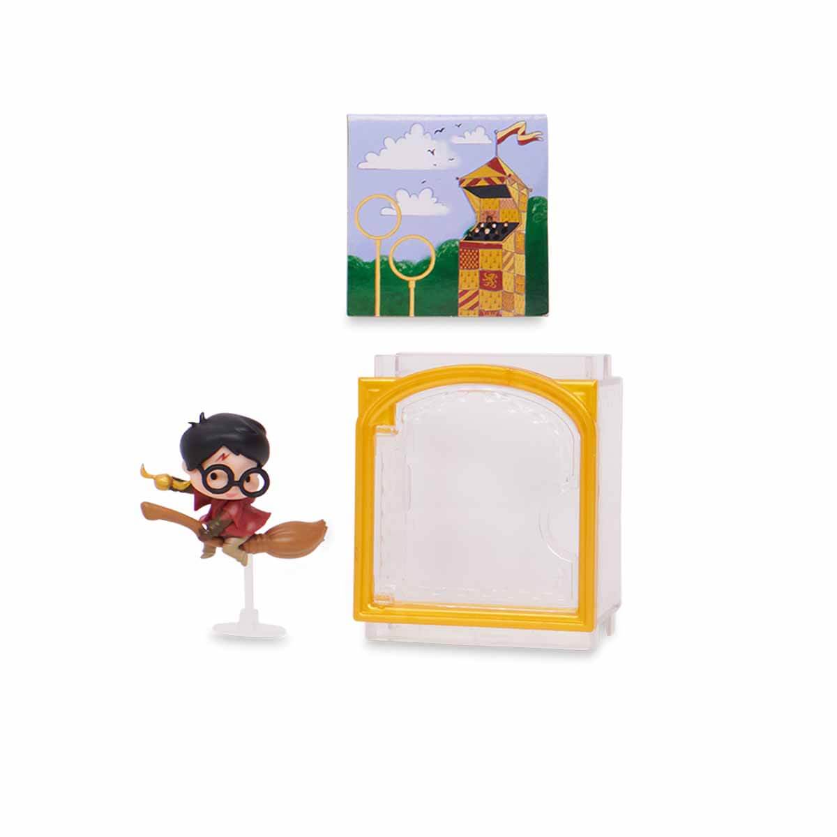 Wizarding World Harry Potter, Set di Personaggi Micro Magical Moments con Harry, Hagrid, Dudley e teca espositiva, Giocattoli per Bambini dai 6 Anni in su
