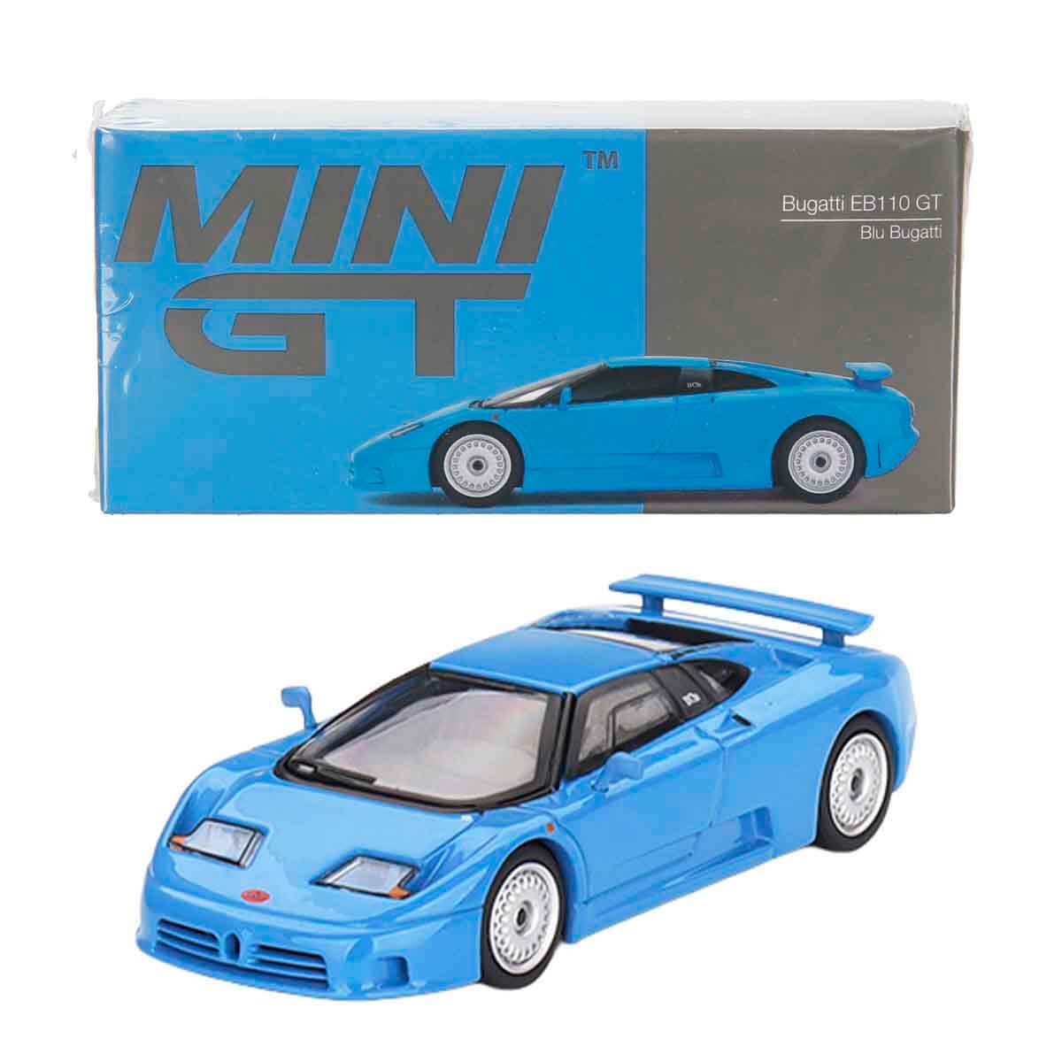 1:64 Mini GT Bugatti EB110 GT Blue Bugatti Diecast Model Araba