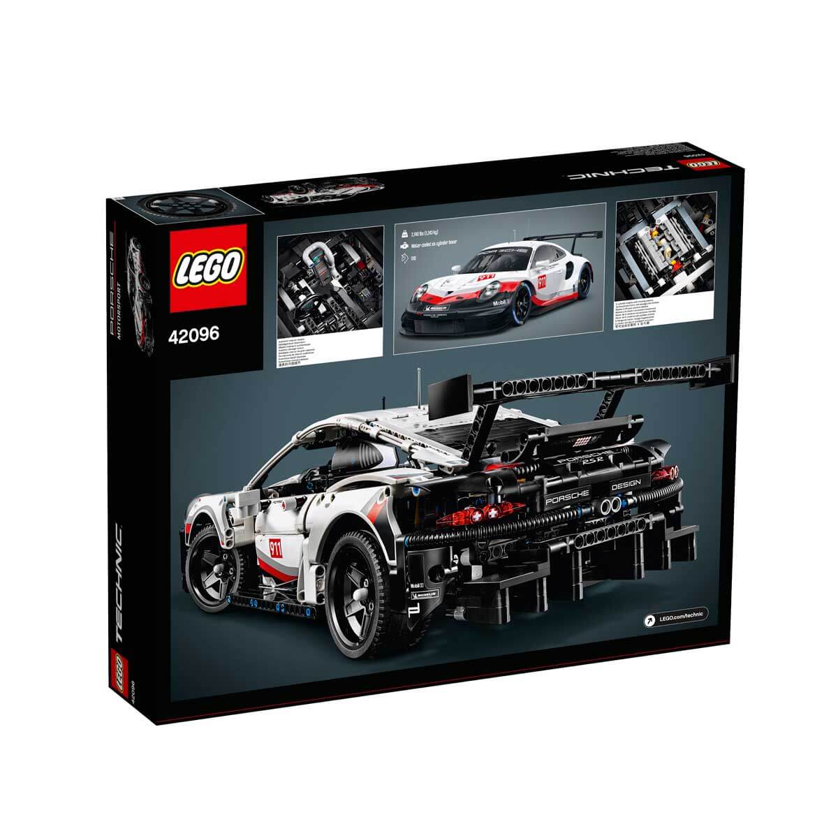 LEGO Technic Porsche 911 RSR 42096 Yapım Kiti (1580 Parça) | Toyzz