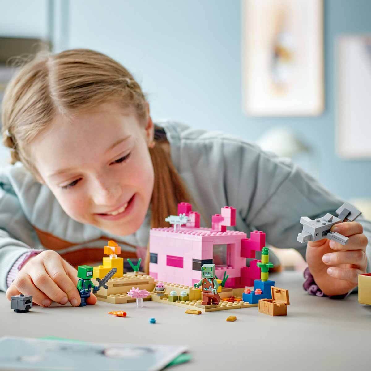 しゃんママ LEGO Minecraft Aksolotl Evi 21247 - 7 Yaş ve Üzeri Çocuklar için
