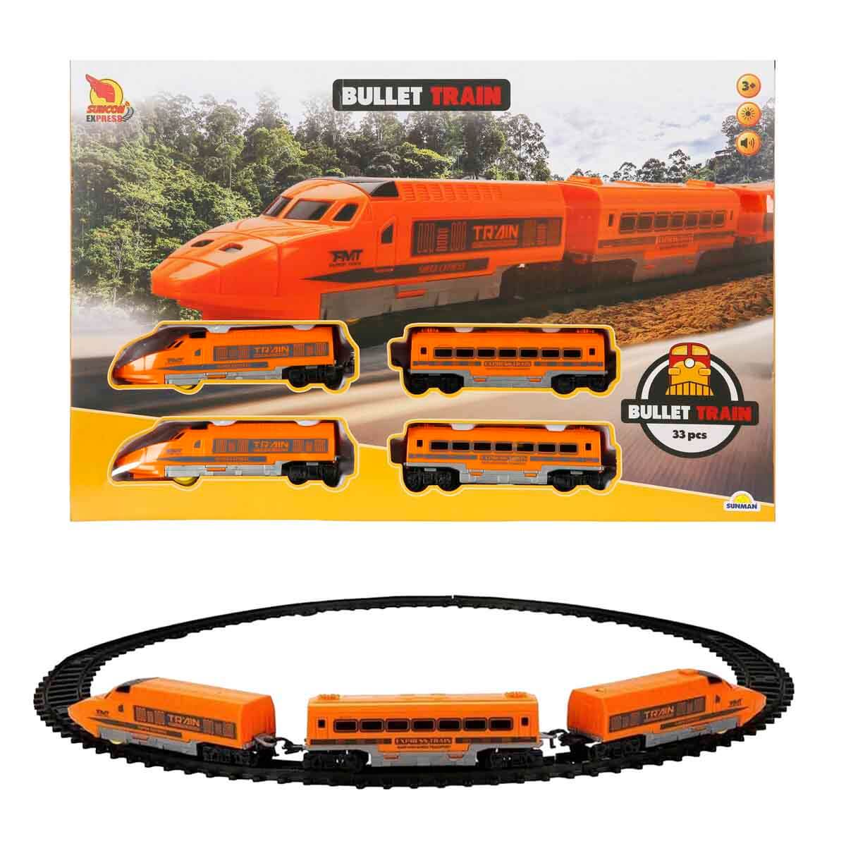 Trainspotting セット Suncon Sesli ve Işıklı Hızlı Tren Seti 33 Parça - Mavi | Toyzz Shop