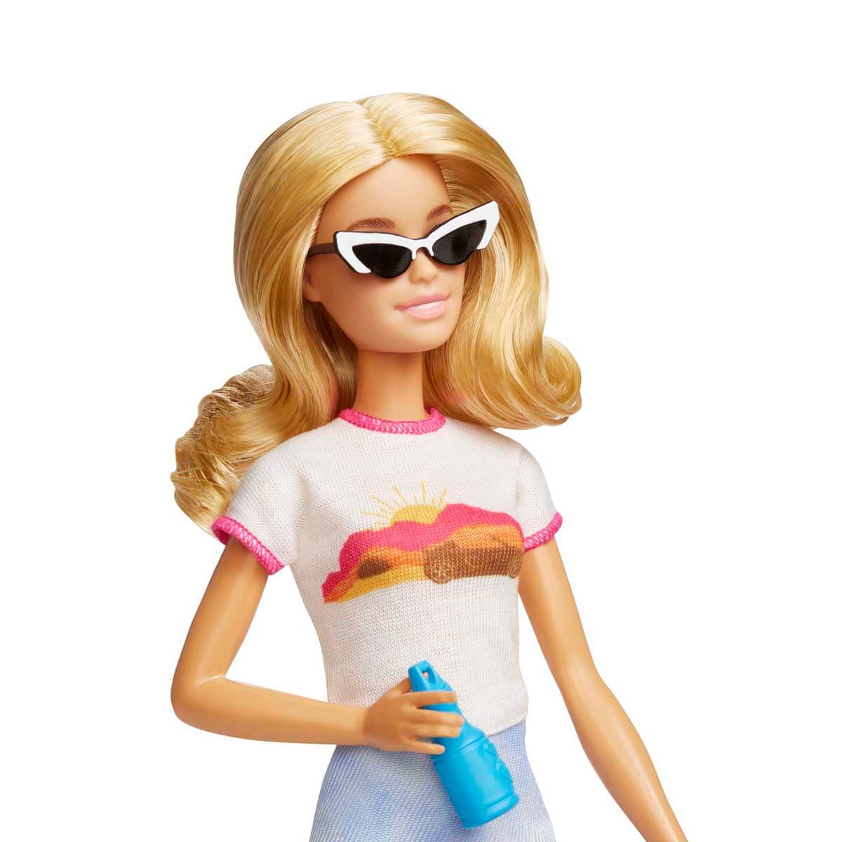Barbie Seyahatte Bebeği ve Aksesuarları FWV25 - Tişört Etekli