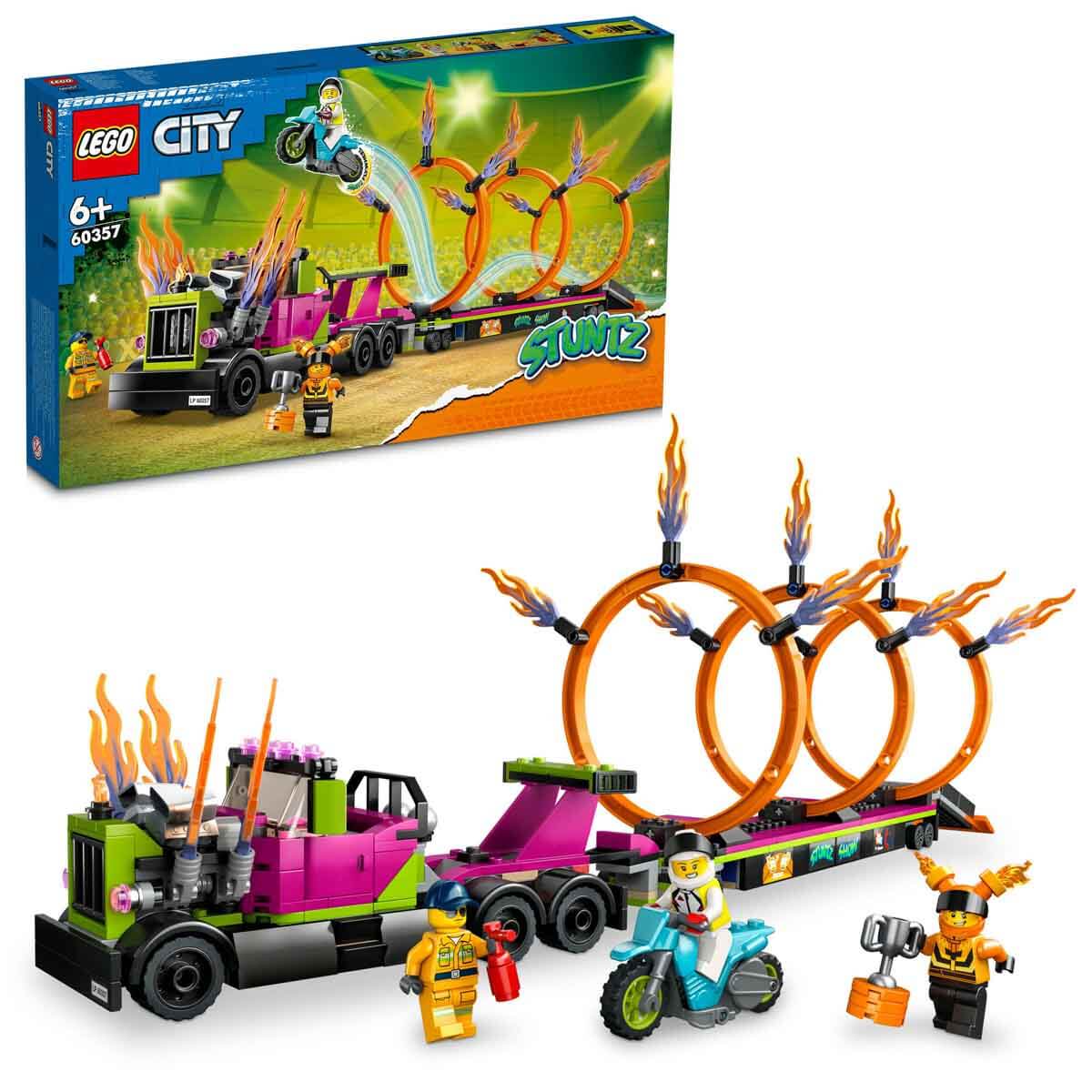 LEGO City Gösteri Kamyonu ve Ateş Çemberi Yarışması 60357 | Toyzz Shop