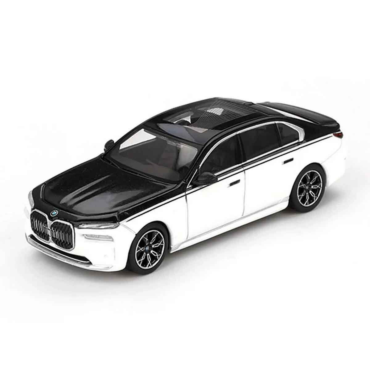 ミニカー BMW_INDEPENDENT 1:64 Mini GT BMW i7 xDrive60 Alpine White / Black Sapphire Diecast