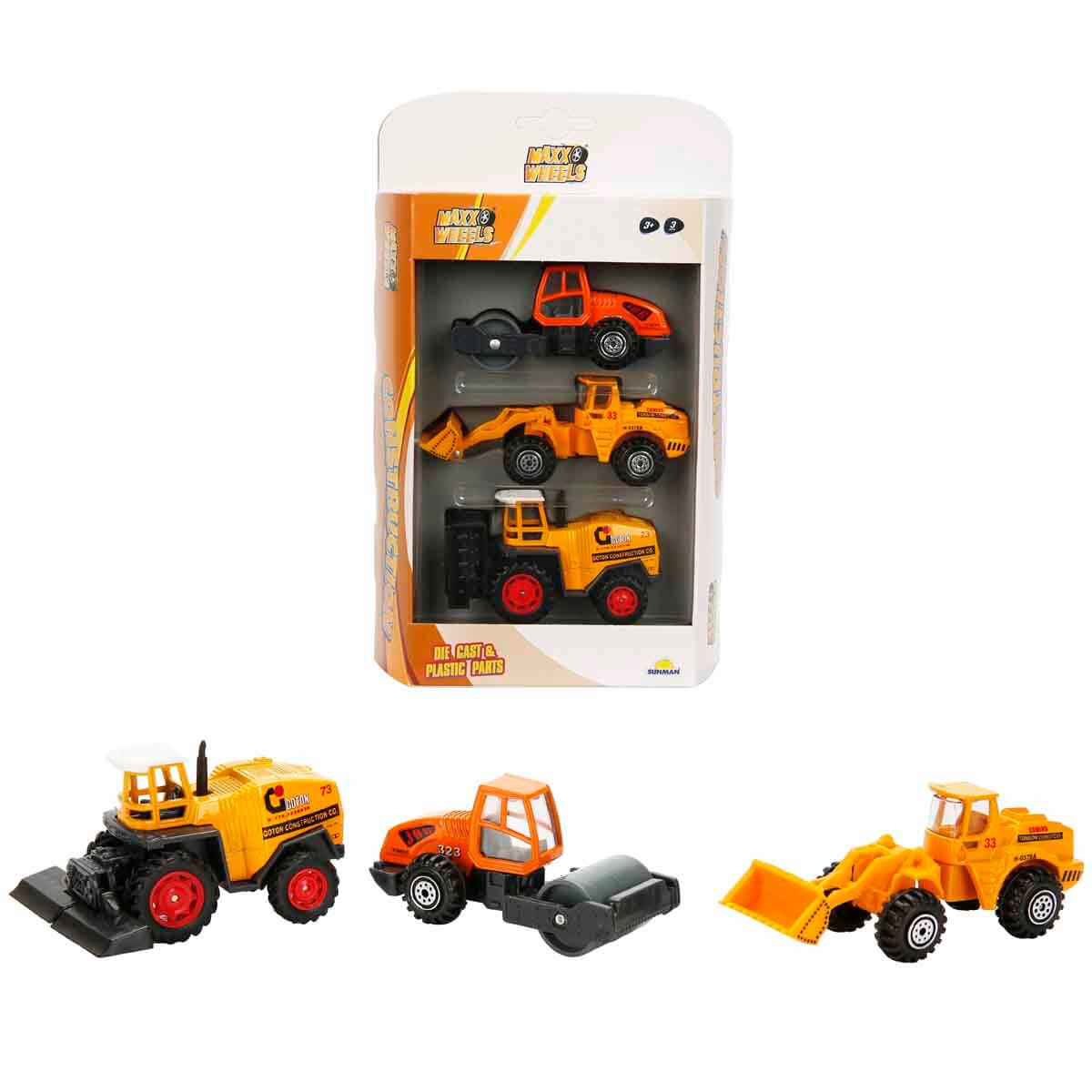 Maxx Wheels Die Cast 3'lü Araç Seti - Mikser-Mavi Araç | Toyzz Shop