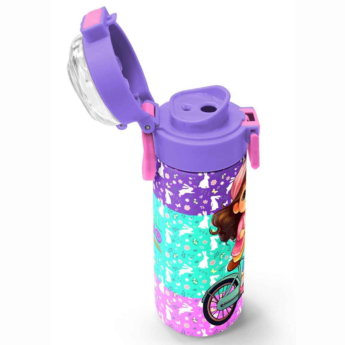 undefined - cb22e_Coral_High_Mor_Pembe_Bisikletli_Kiz_Desenli_Celik_.jpg
