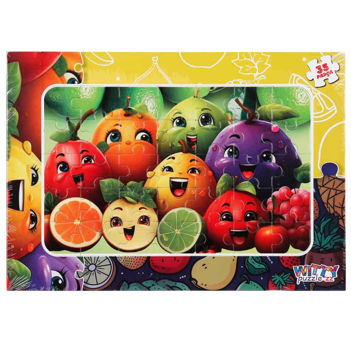 35 Parça Puzzle: Gülen Meyveler | Toyzz Shop
