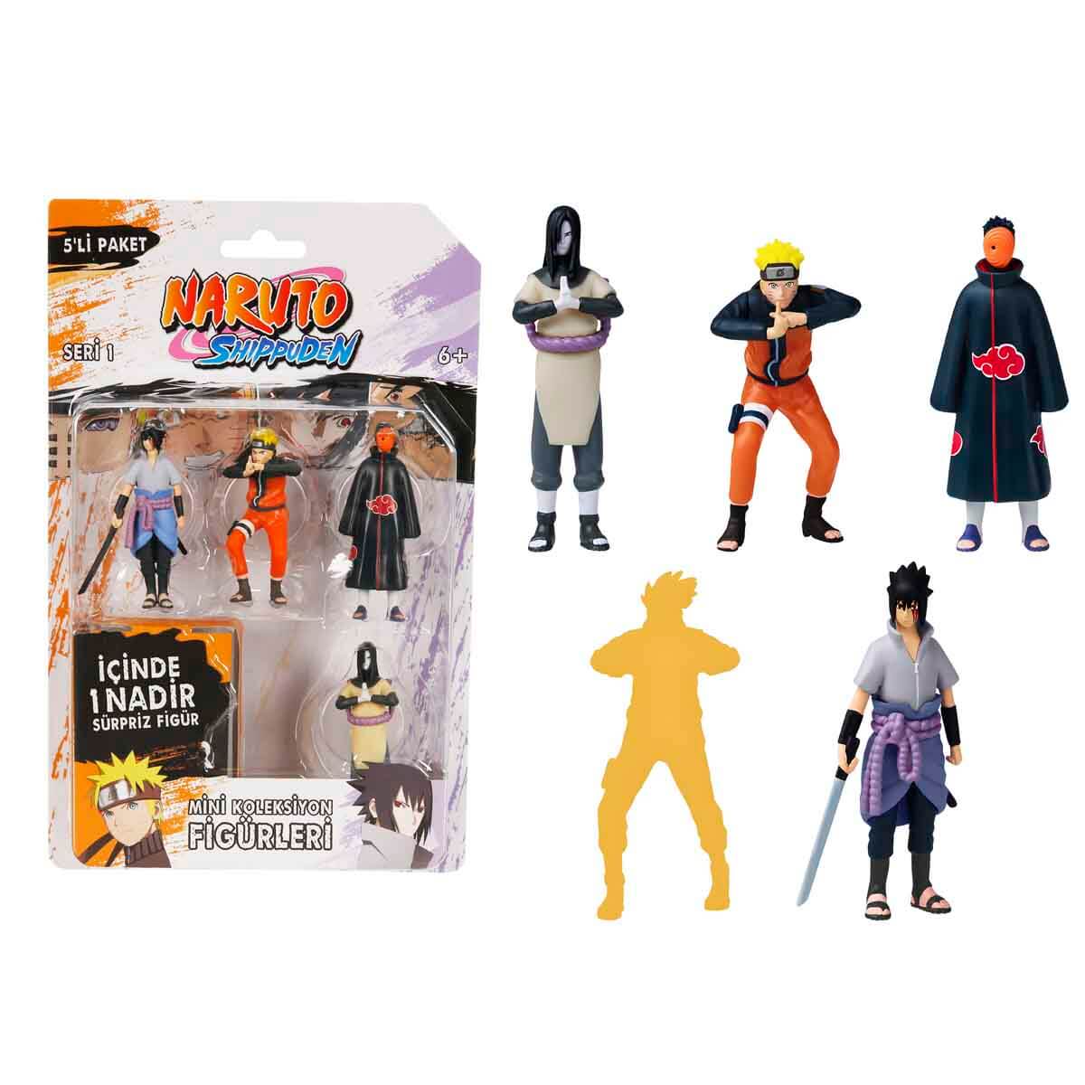 Naruto Shippuden 5'li Figür Seti S1 - Turuncu Saçlı Nagato'Lu Set