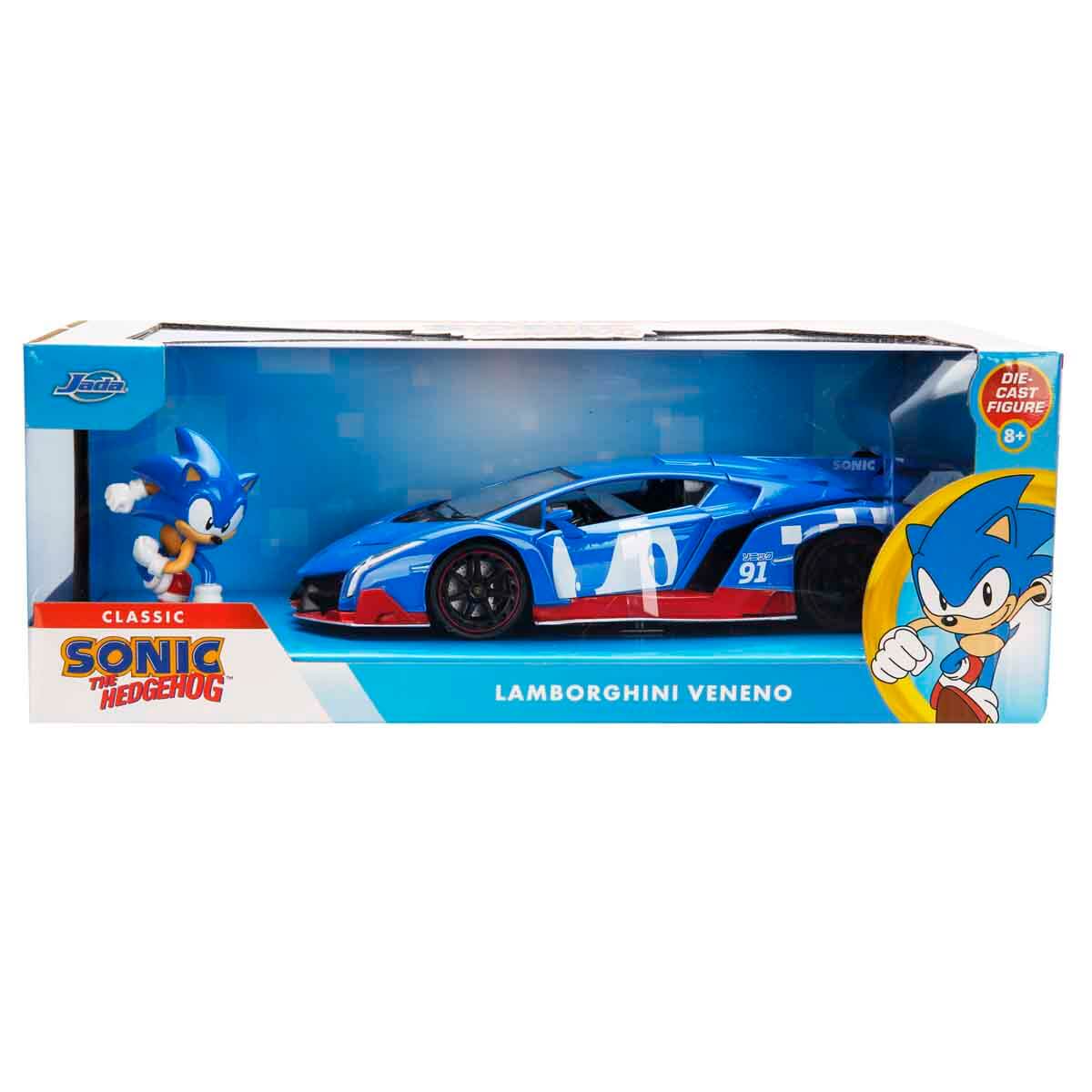 1:24 Lamborghini Veneno Die Cast Model Araba ve Sonic Figürü