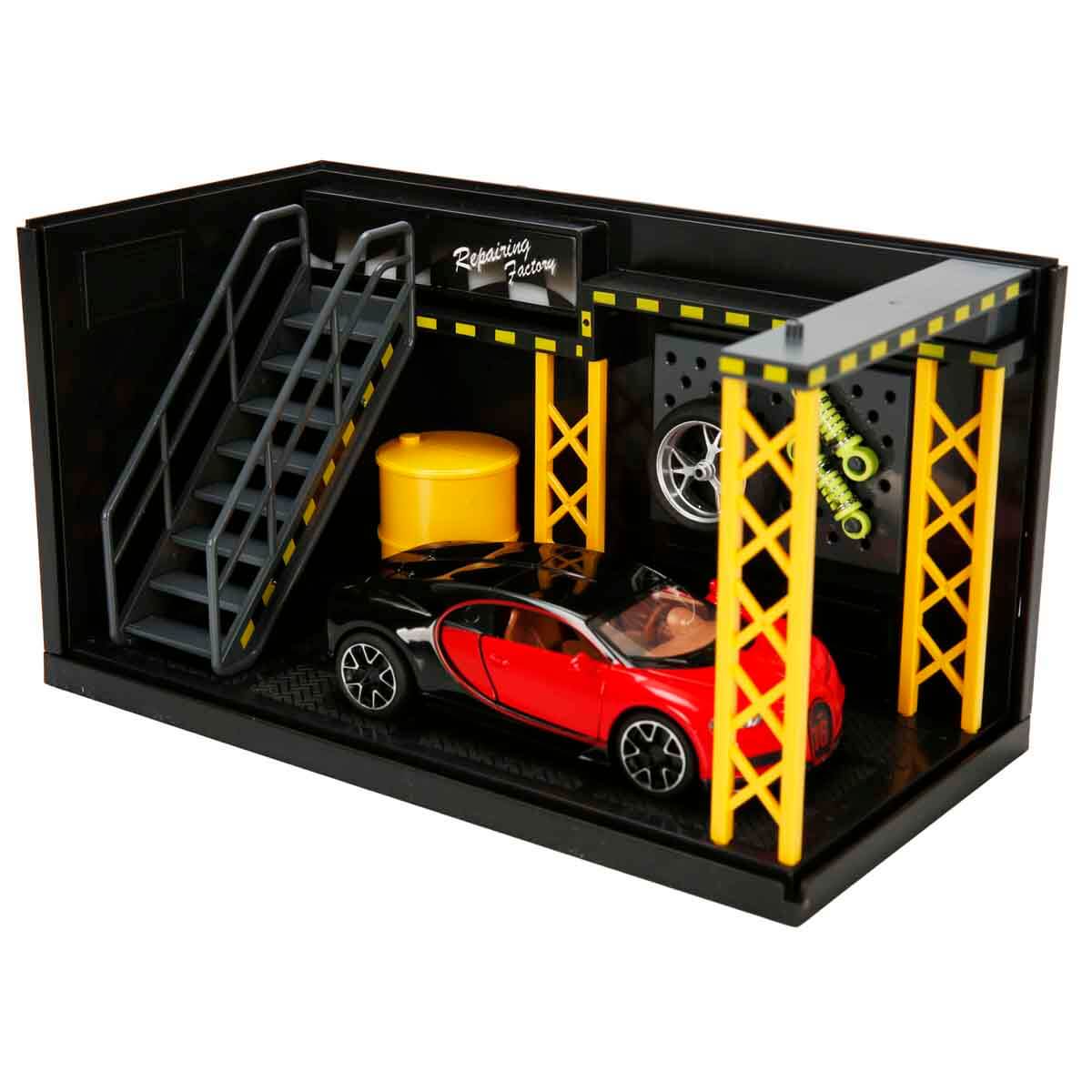1:32 Sesli ve Işıklı Bugatti Chiron Die Cast Çek Bırak Model Araba