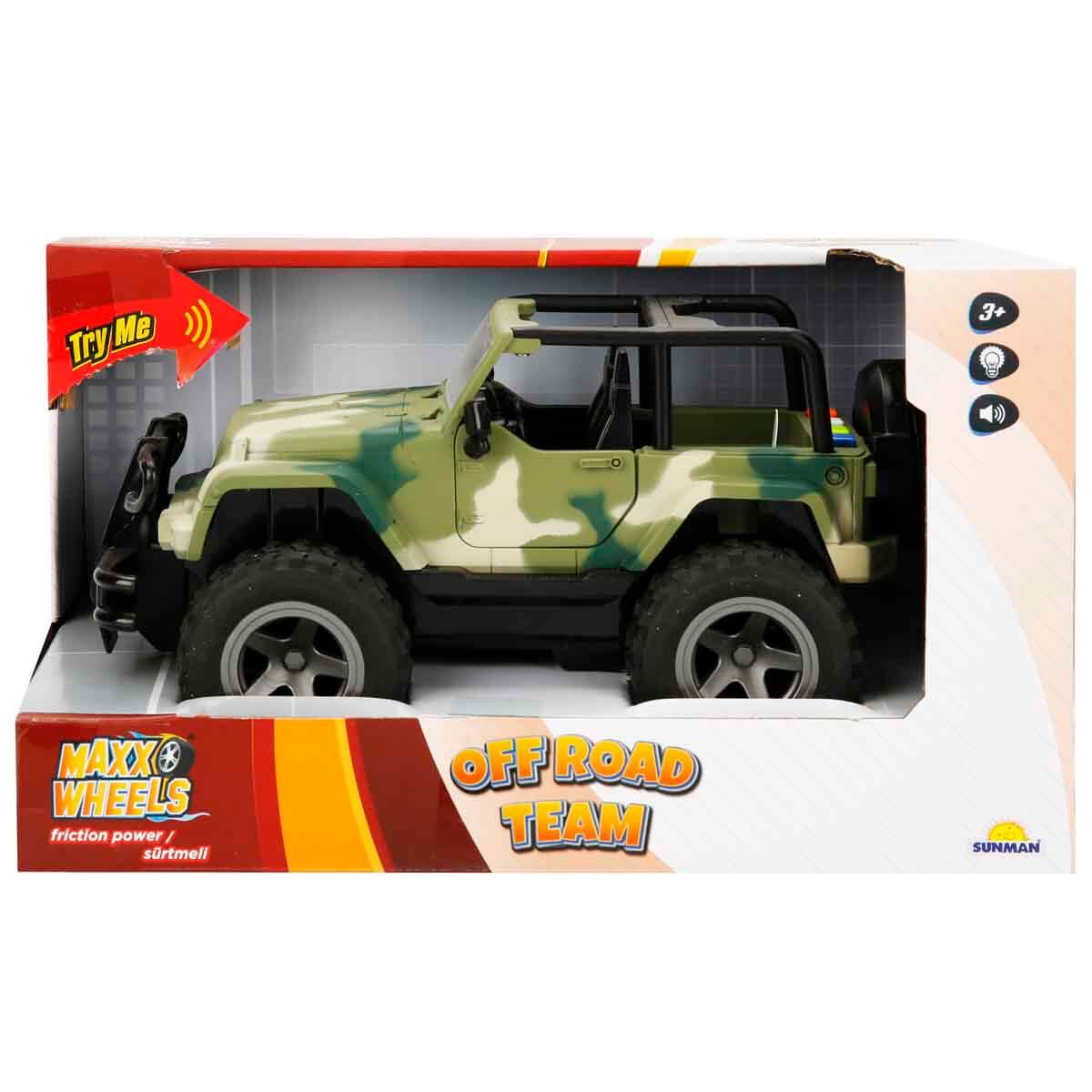1:16 Sesli ve Işıklı Jeep - Kırmızı | Toyzz Shop