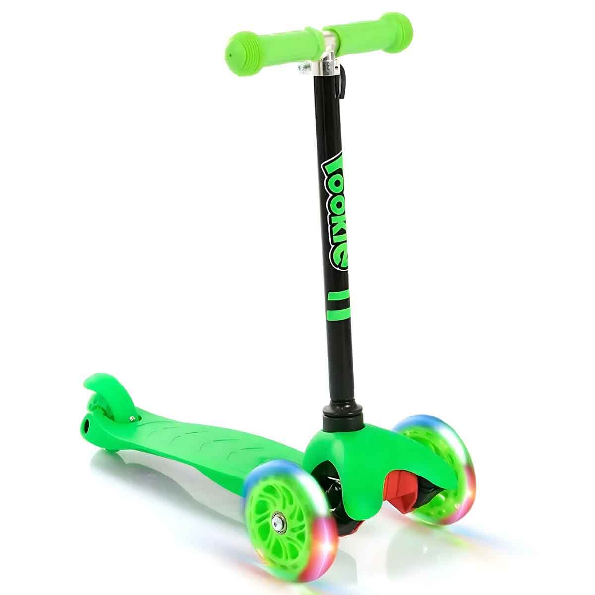 Gokidy Rookie 3 Tekerlekli Işıklı Yeşil Mini Scooter | Toyzz Shop