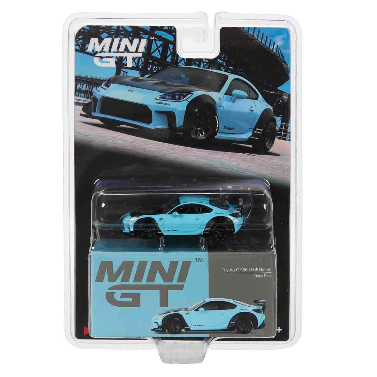 1:64 Mini Gt Toyota GR86 LB Nation Baby Blue Diecast Model Araba ...
