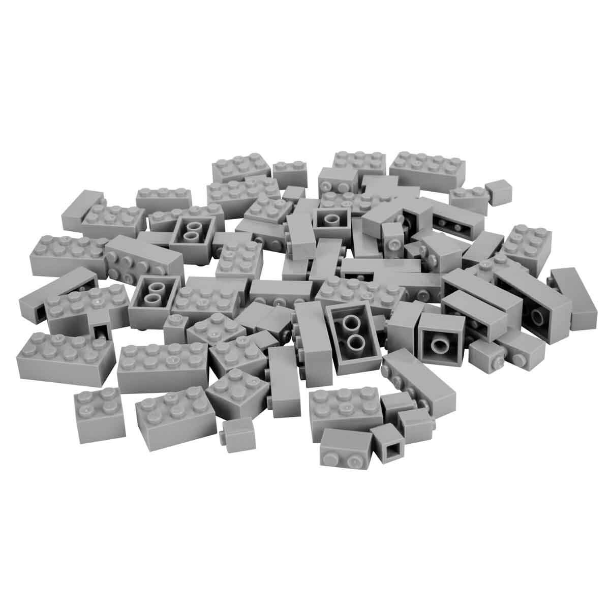 Yapım Seti : Micro Kalın Bloklar 84 Parça - Gri | Toyzz Shop