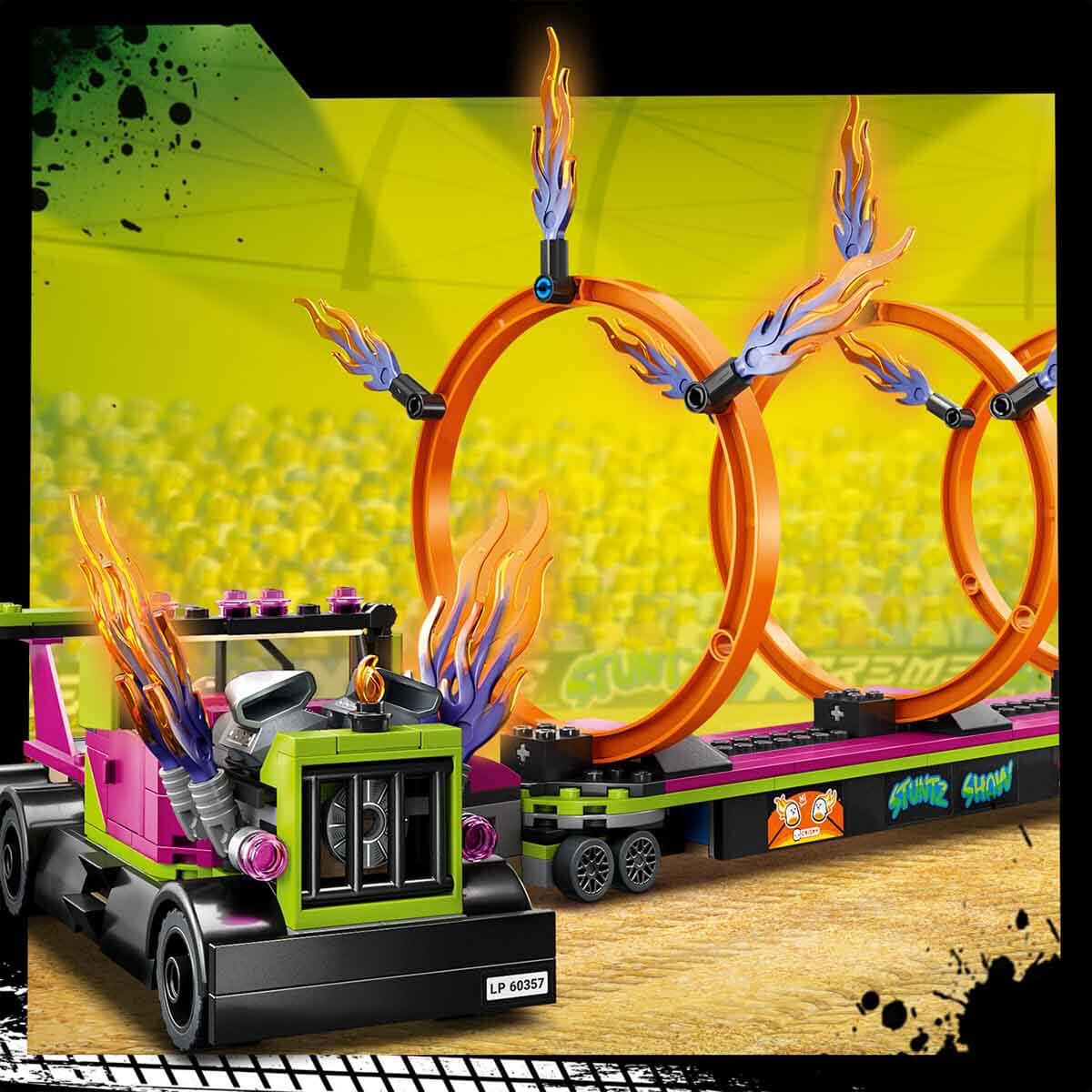 LEGO City Gösteri Kamyonu ve Ateş Çemberi Yarışması 60357 | Toyzz Shop