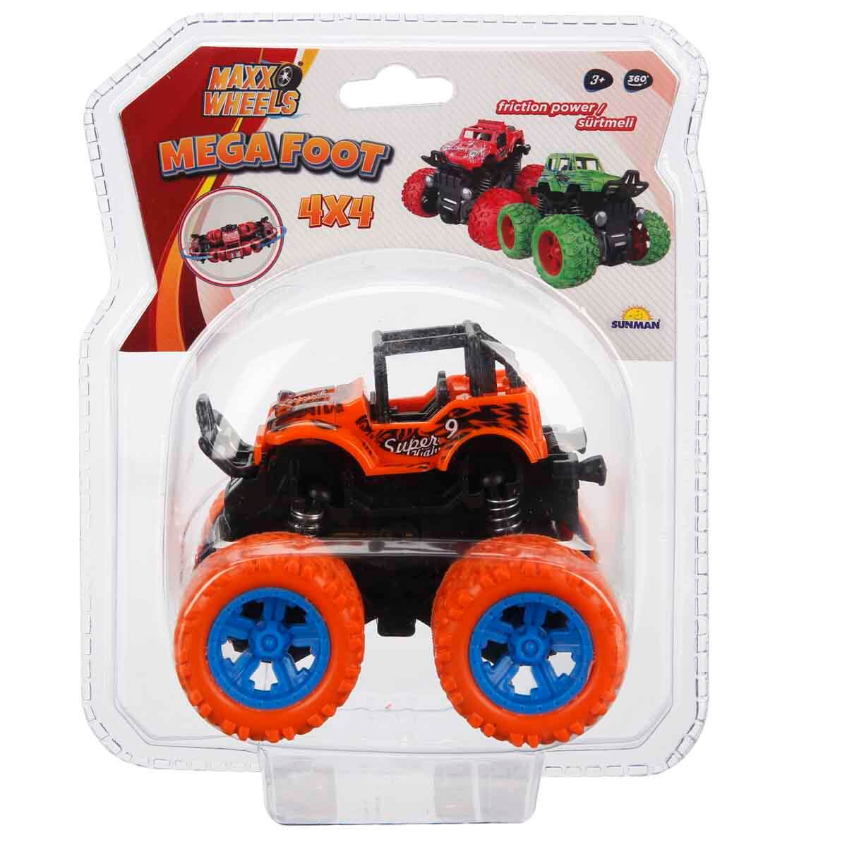 Maxx Wheels Big Foot 4x4 Sürtmeli Araba - Turuncu Tekerlek Turuncu