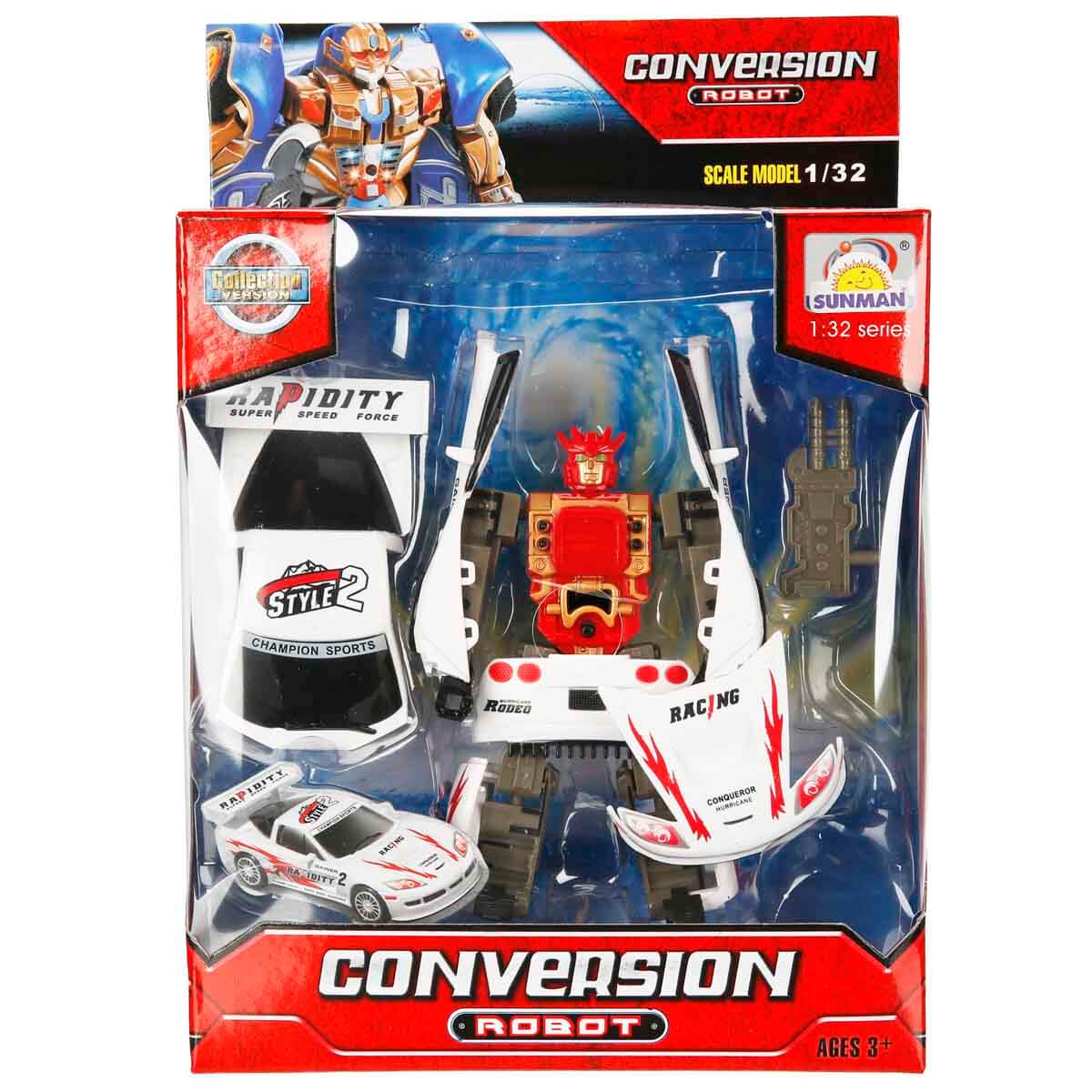 1:32 Sesli ve Işıklı Dönüşebilen Robot - Yeşil - Jeep | Toyzz Shop