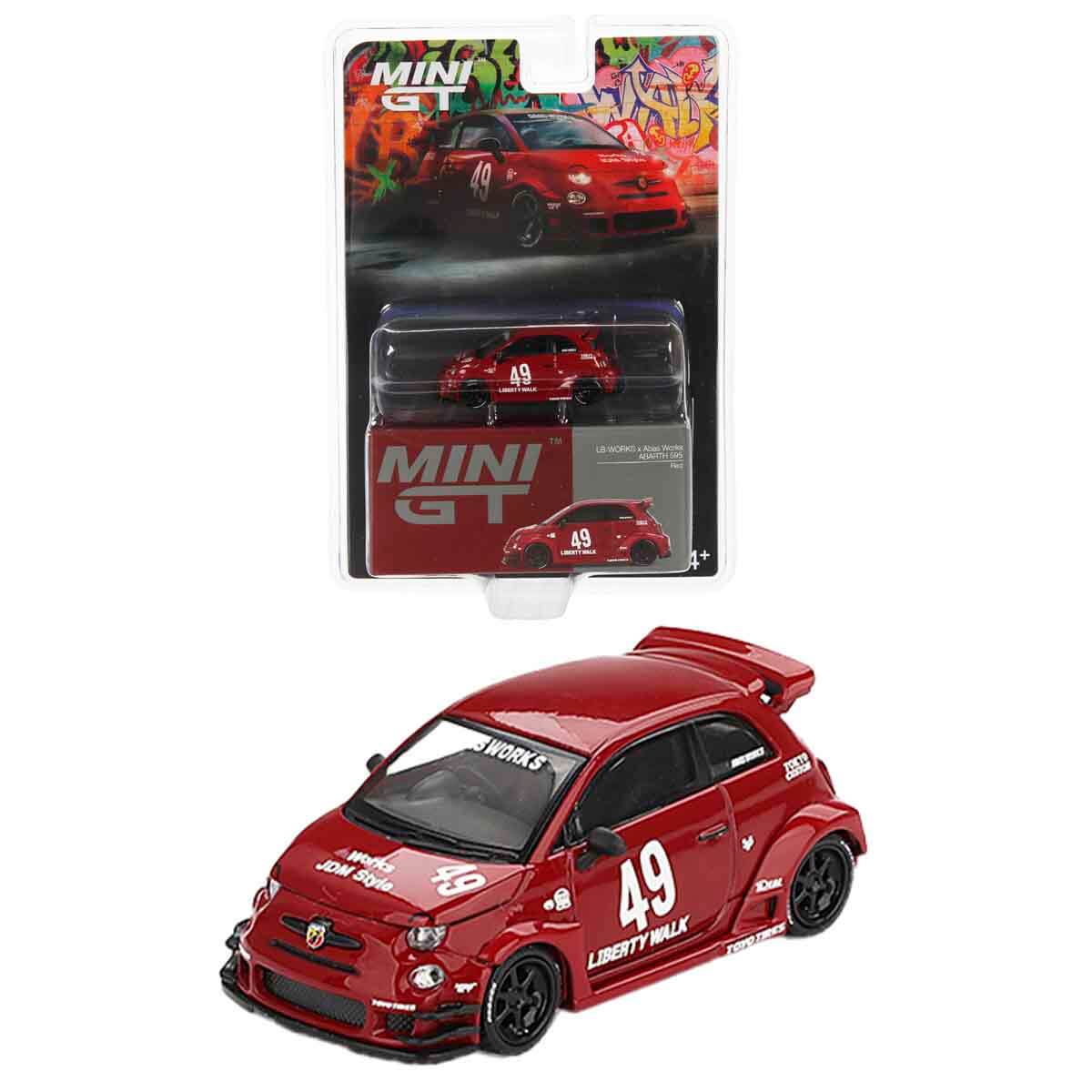1:64 Mini Gt LB-WORKS x Abas Works ABARTH 595 Red Diecast Model