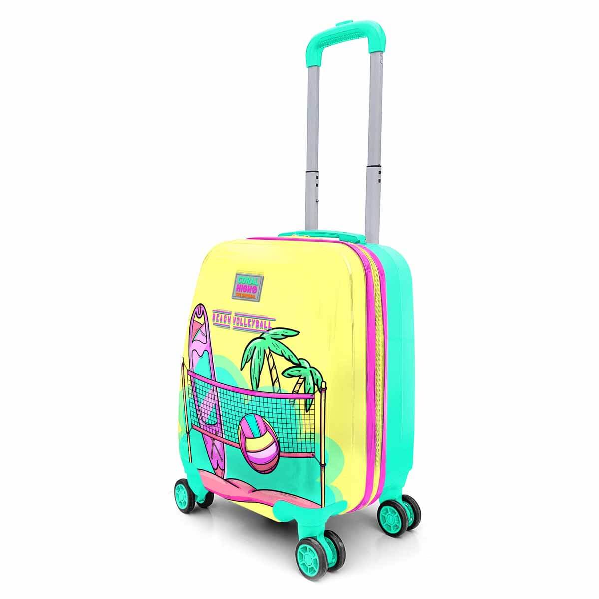 Coral High Plaj Desenli Çekçekli Valiz | Toyzz Shop