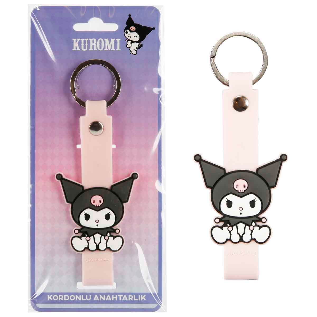 Hello Kitty And Friends Kordonlu Anahtarlık - Mor-Oturan Kuromi