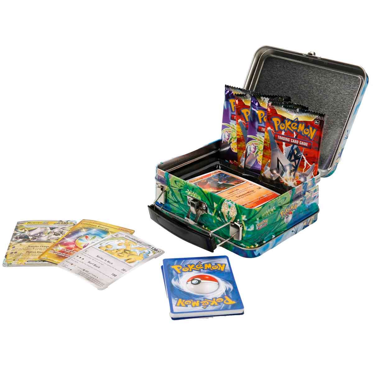 Pokemon Koleksiyon Kartı Metal Kutu - Meowscarada - Yeşil Pokemon