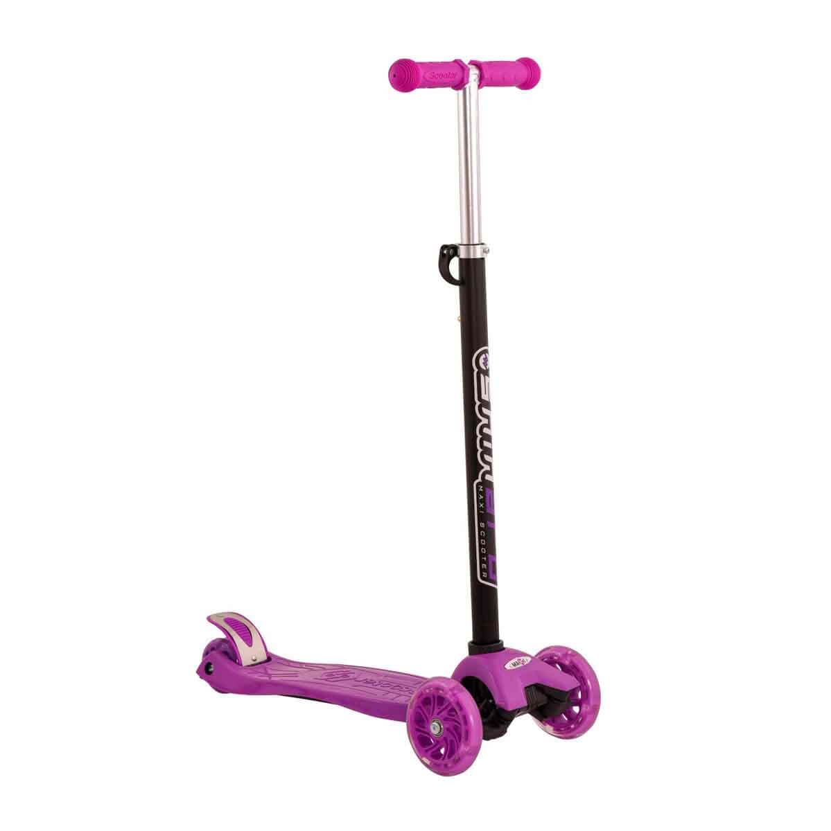 No.026★ショップ限定★ドクロシリーズ★popmax★ Shinaro 3 Tekerlekli Işıklı Mor Maxi Scooter | Toyzz Shop