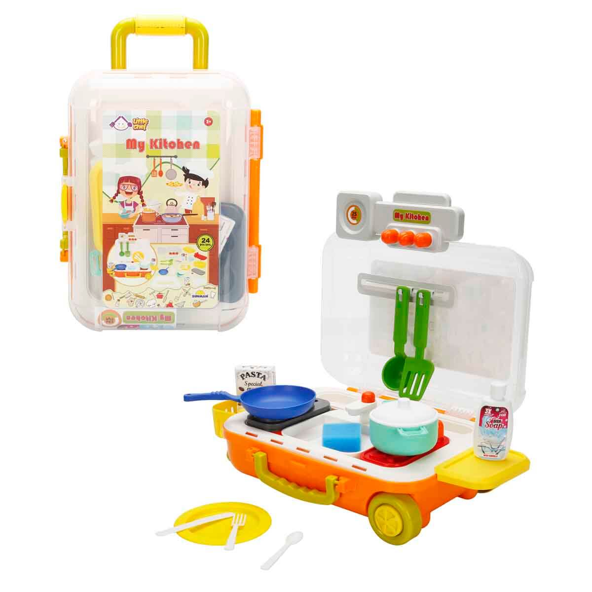 Little Chef Çekçekli Bavul Mutfak Seti 24 Parça | Toyzz Shop