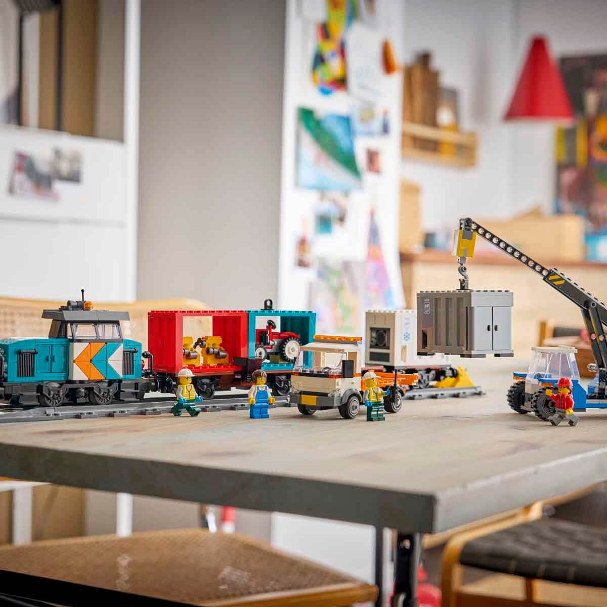 LEGO City Vinç ve Kamyonlu Liman Yük Treni – 60509 (803 Parça
