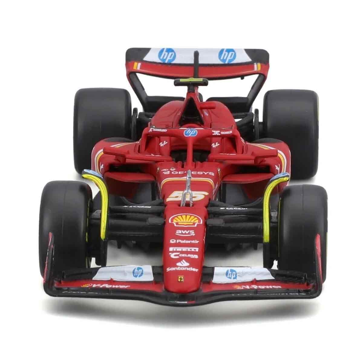 1:18 Ferrari SF-24 Formula 1 Yarış Arabası - 55-Carlos Sainz