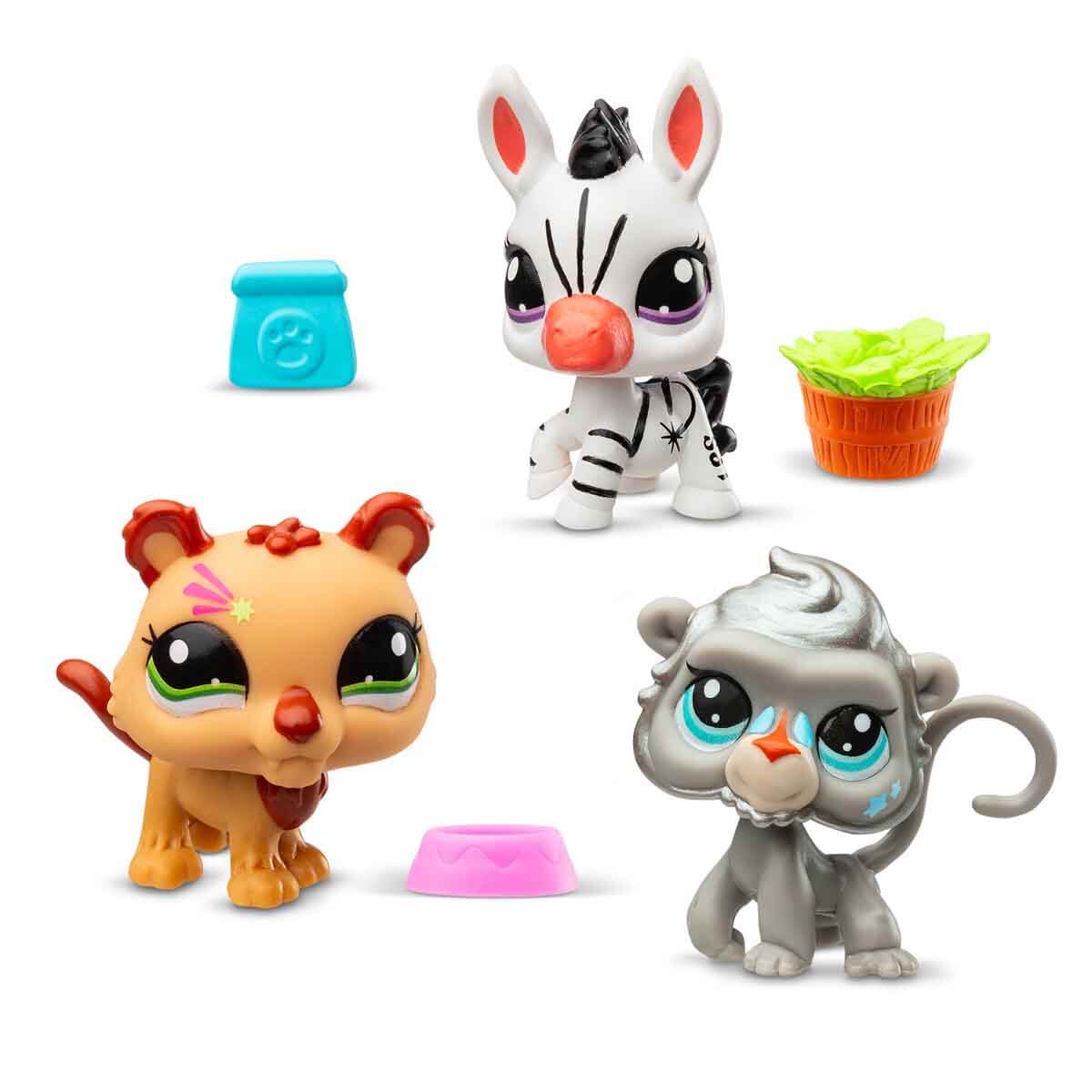 Littlest Pet Shop Minişler 3'lü Figür Seti S2 - Zebra – Aslan