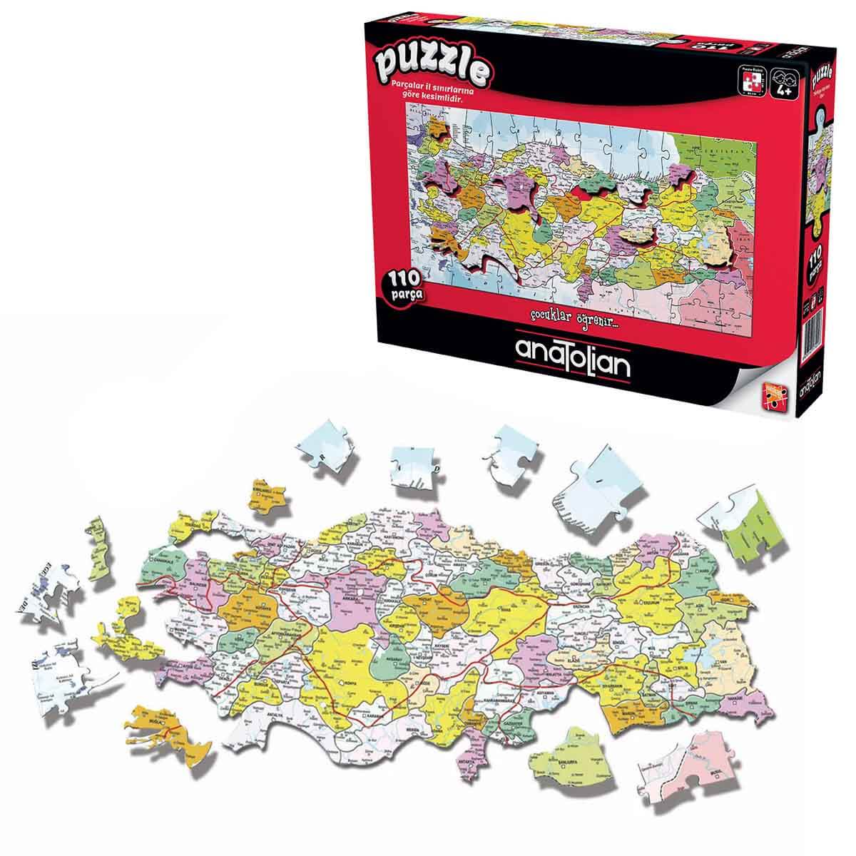 110 Parça Puzzle : Türkiye İller Haritası | Toyzz Shop
